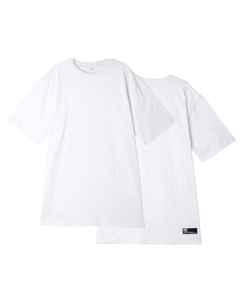 [UNISEX]스탠다드 레이어드 롱 티셔츠(O/White)